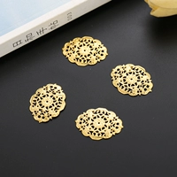 5 кусочков сдерживающего цветового золота 20*26 мм цветочных листов