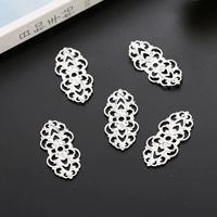 Цветоохранительные серебро 16*35 мм цветочные листы 5 штук