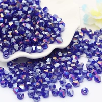 4 -миллиметровый бриллиант AB 50 кусочков темно -синий