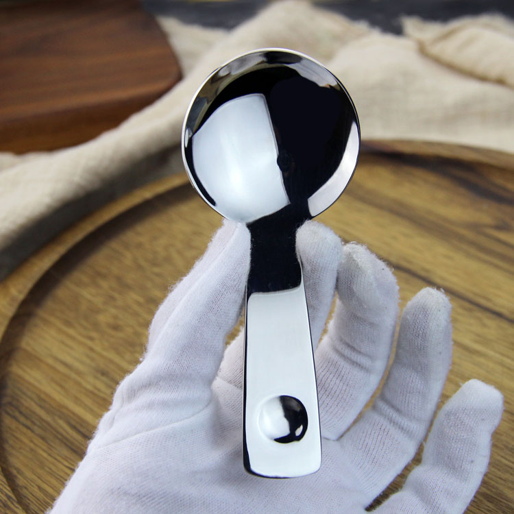 18-10 Stainless Steel Students Spoon Round Spoon Outdoor Short Handle Portable Spoon Soup Spoon Short Lunch Box Spoon