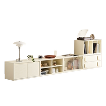 Original element solid wood TV cabinet cream style modular cabinet small apartment living room floor storage cabinet M8085