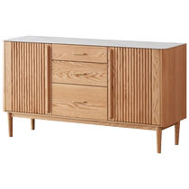 Original element solid wood slate sideboard small apartment storage sideboard multi-functional oak storage cabinet A1145