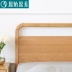 Nguyên tố nguyên bản giường gỗ sồi rắn Bắc Âu đơn giản hiện đại môi trường nội thất phòng ngủ 1,8 m 1,5 m giường đôi - Giường