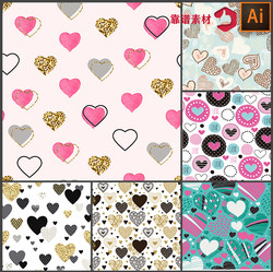 Fashion love romantic sweet geometric abstract wallpaper carpet clothing print pattern vector design material