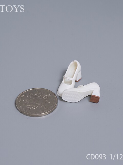 In Stock Cdtoys Cd092 093 1/6 1/12 Retro Mary Jane Shoes Chunky Heel Jk Small Leather Shoes High Heels