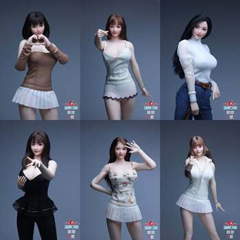 In Stock Z6Toys 1/6 Female Soldier Figure Asian Movable Eyes Smiling Beauty Head Sculpt Tian Tian Zc021 White Skin Color