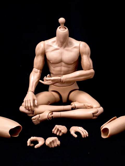 In Stock Hxtoys 1/6 Soldier Male Muscle Body Model Suitable for 1:6 Ht Soldier Head Sculpt Model