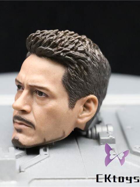 Special Offer Iron Man Downey Tony Head Sculpt 1/6 Action Figure Head Sculpt Model High Quality Suitable for Ht Male Figures