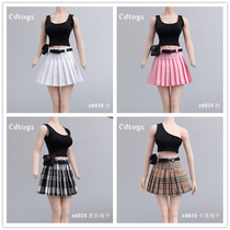 Spot cdtoys cd024 1 6 Lantbl glued female prime body bust pleated skirt female soldier clothing