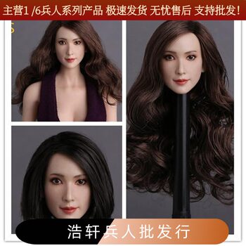 In-Stock Gactoys Gc008 1/6 Asian Beauty Head Sculpt, Lin Chi-Ling Head Sculpt, Beauty Hair Transplant Head Sculpt