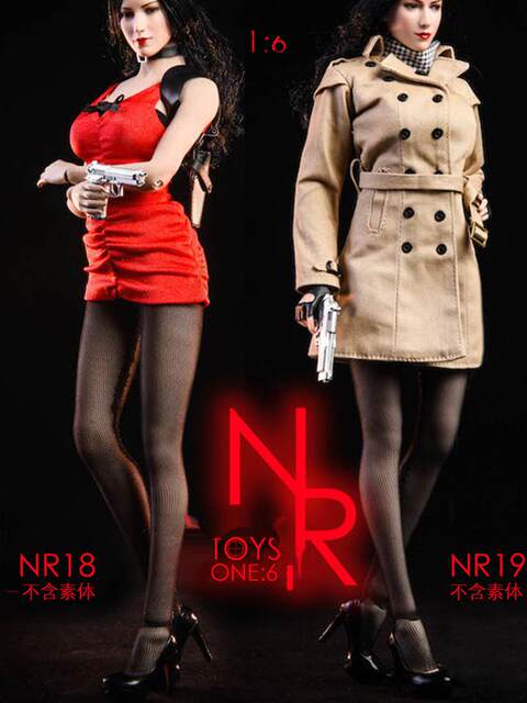 In Stock Nrtoys 1/6 Zombie Slayer Ada Wang Dress Nr18 Suitable for Plastic Female Body