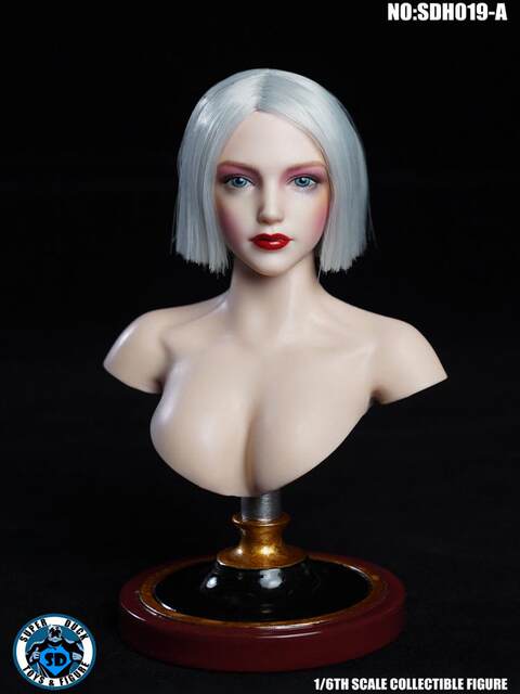 In Stock Super Duck 1/6 Sdh019 Female Head Sculpt a B C Cosplay Beautiful Female Soldier Head Sculpt