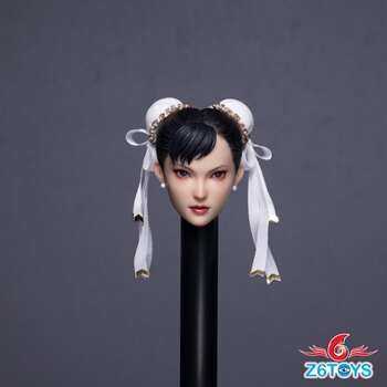 In-Stock Z6Toys Xiaoli Zc020 1/6 Female Soldier Figure Asian Movable-Eyed Beauty Head Sculpt Chun-Li Head Sculpt