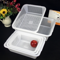 Weiren special wholesale rectangular drain basket hollow plastic basket vegetable and fruit basket washing basket spicy pan