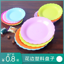 Weiche special department store kindergarten lace small plate plastic small plate fruit plate table garbage plate spit bone plate