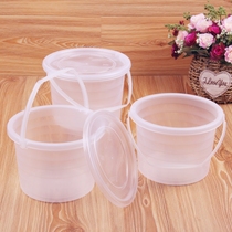 Weiche special wholesale translucent plastic portable crayfish bucket with lid small bucket Art paint bucket egg bucket