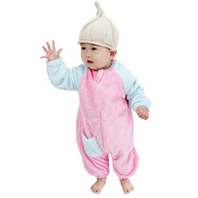 婴儿宝宝分腿睡袋法兰绒加厚