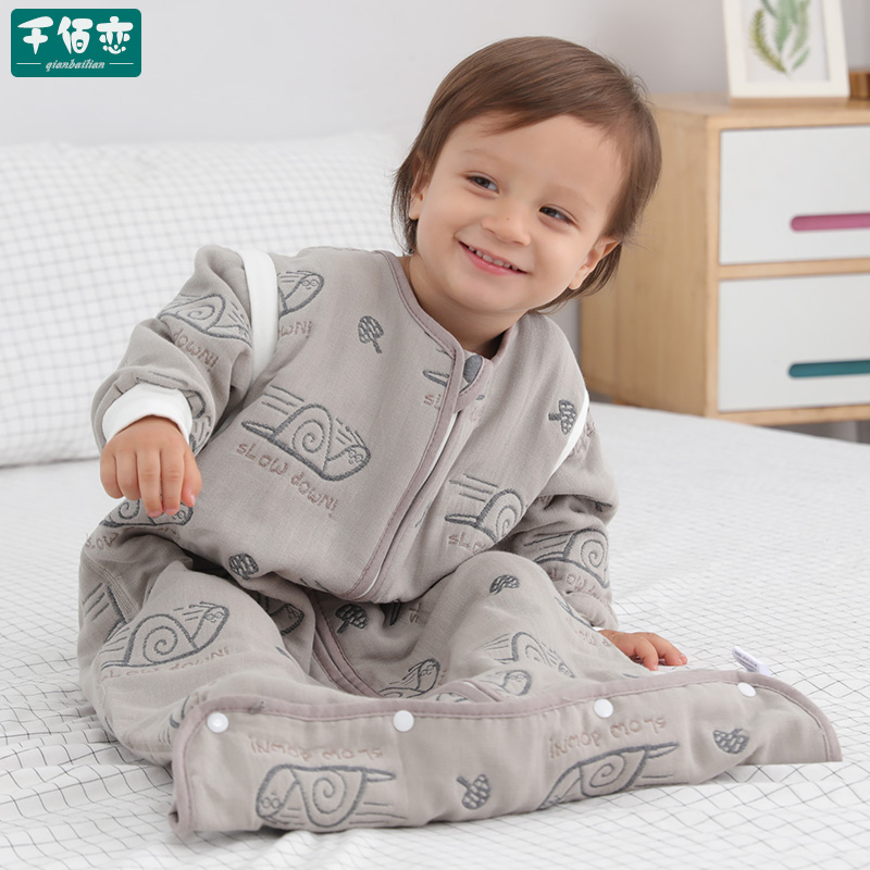 Baby sleeping baby baby air conditioning baby sleeping bag sleeping bag four seasons general early autumn winter heating room baby kickback