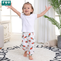 Childrens anti-mosquito pants thin girls spring and autumn 2019 new female baby loose bloomers boys summer childrens clothing