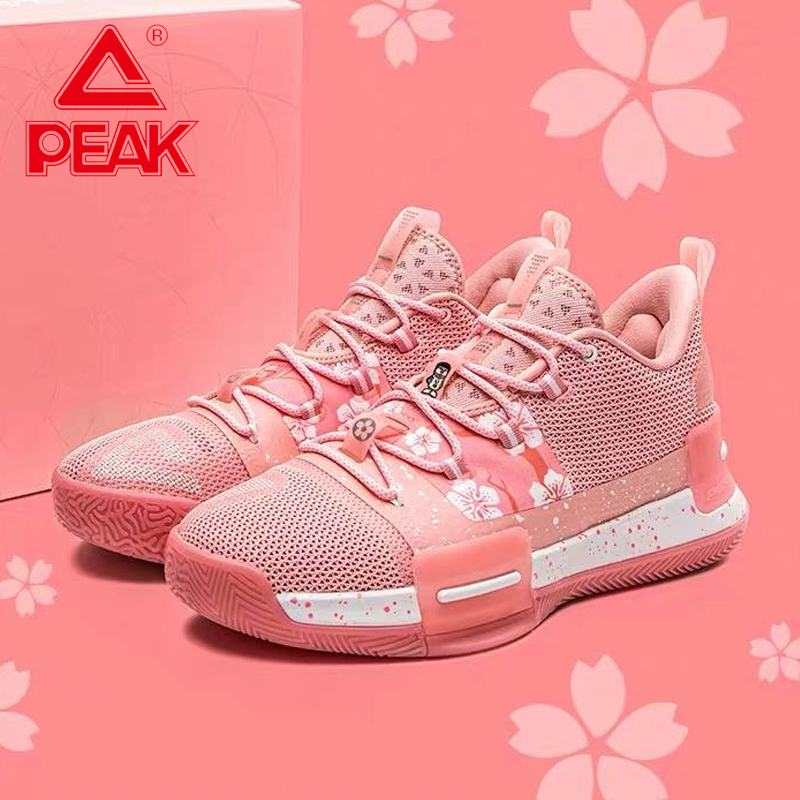 【Sakura Pink Limited Edition】Peak Basketball Shoes with a Flashy "Sakura" Design, Practical Couple's Sneakers