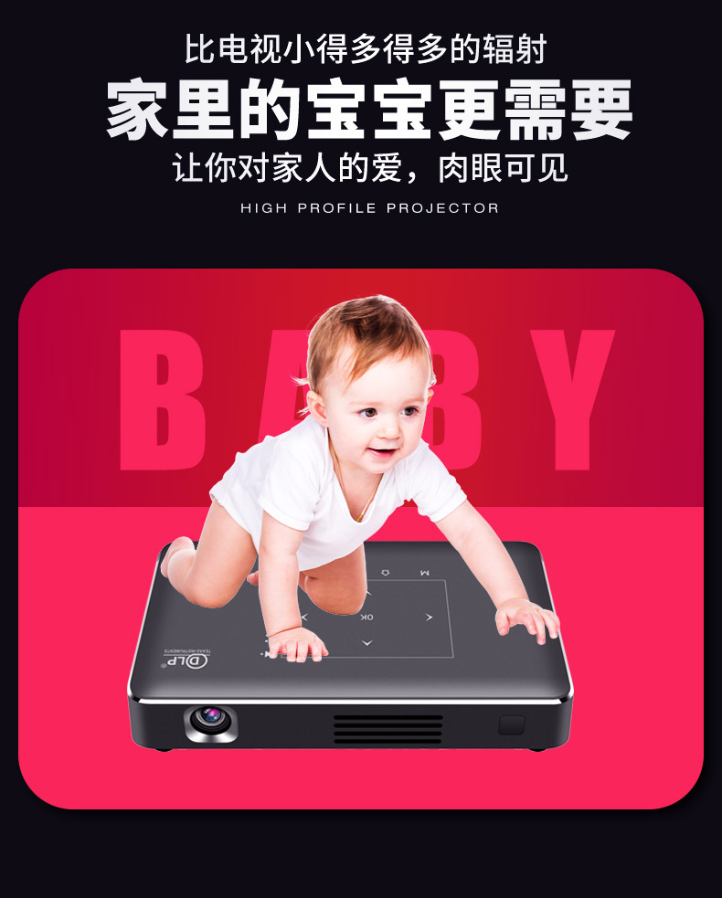 Điện thoại di động mini micro chiếu trên tường để xem phim gia đình 4k nhỏ Android cầm tay HD rạp hát tại nhà TV cực rõ wifi không dây 3d phòng ngủ ký túc xá Bluetooth dlp vạn năng - Máy chiếu