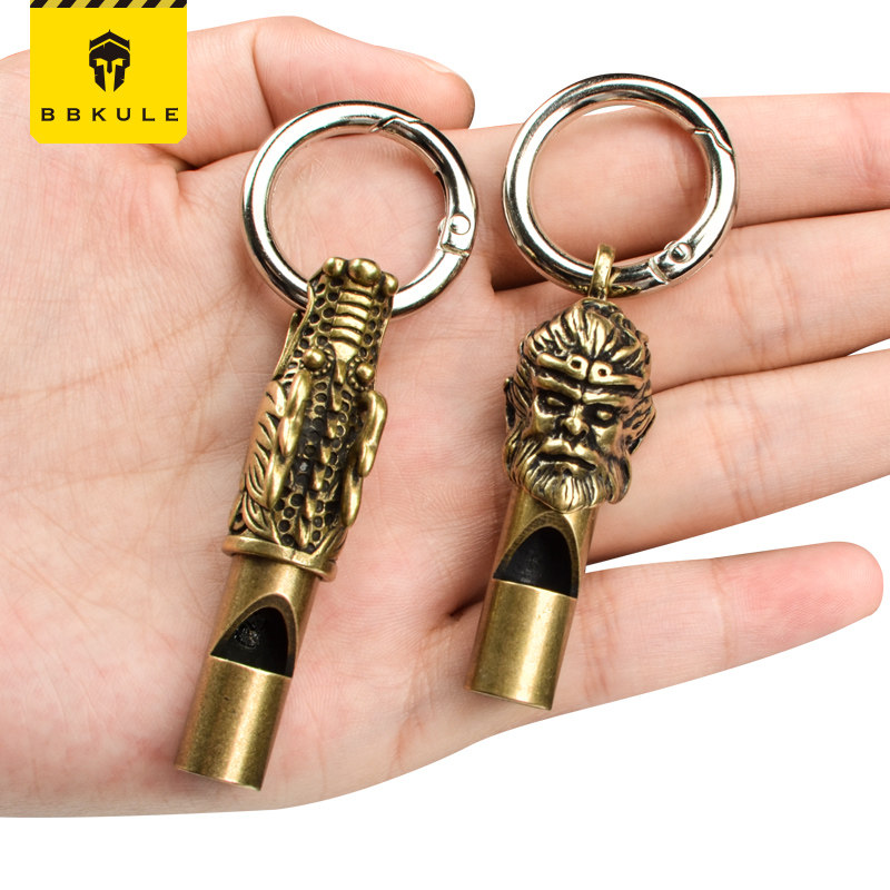 Outdoor survival whistle Referee training Sports treble Children's toy pendant Survival distress emergency brass small whistle