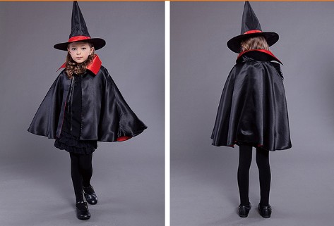 Halloween Cosplay Witch Cloak Cloak Người lớn Trẻ em Phù thủy Giáo viên Đặt Trang phục Trang phục Prom trang phục halloween