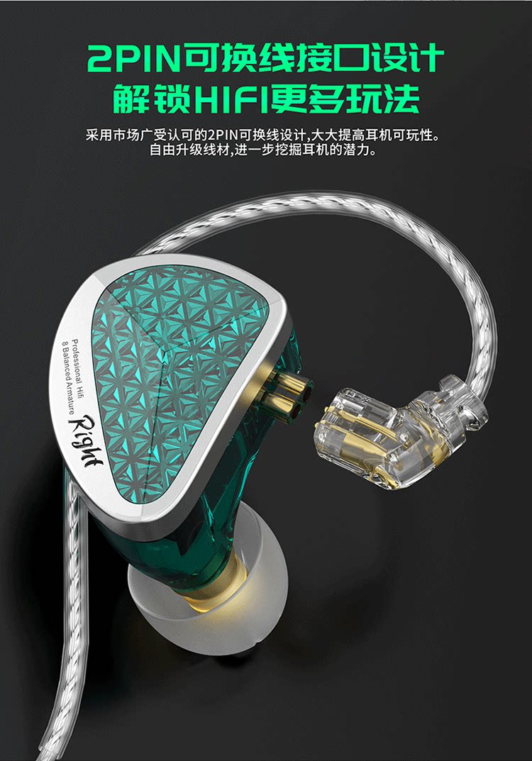 Проводные HiFi наушники kz as16 pro动铁有线耳机高音质发烧级hifi入耳式人声乐器女毒