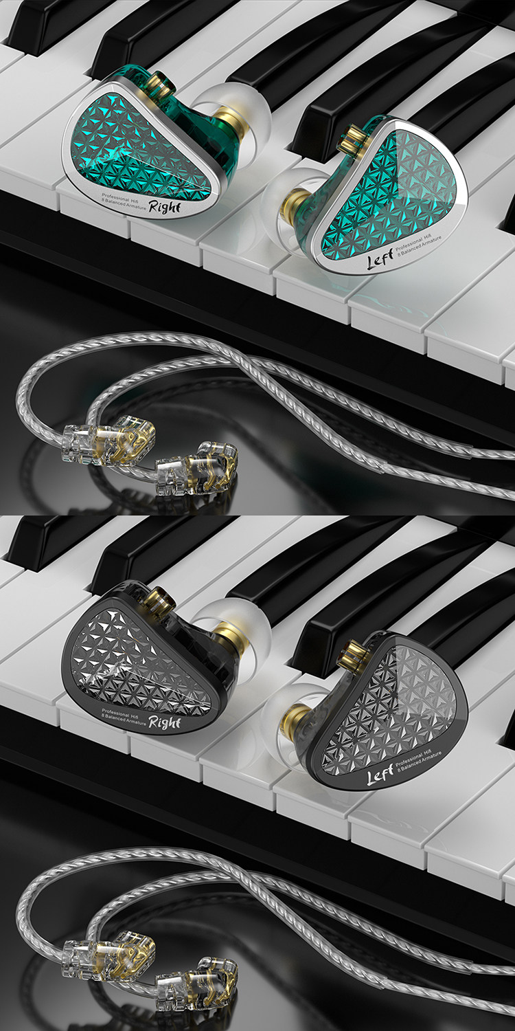 Проводные HiFi наушники kz as16 pro动铁有线耳机高音质发烧级hifi入耳式人声乐器女毒