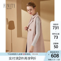 2021 horse clip winter clothing new loose sleeveless medium long wool coat vest vest outside wear