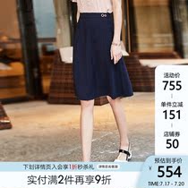 FINITY2021 spring womens new stitching lace high waist short skirt simple temperament a-line skirt skirt