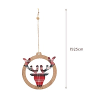 Деревянный кулон-раунд оленя