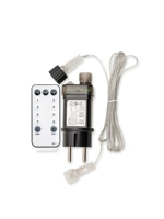 Вилка трансформатора мощностью 9 Вт + 8-режимный пульт дистанционного управления + вилка и розетка длиной 2 метра. Принципиальная схема использования штыревых и гнездовых соединений. Последовательно можно соединить до 6 проводов.