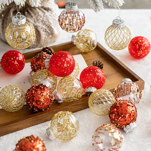 Рождественское украшение рождественское мяч прозрачный мяч пустой сердце мяч Рождественский елка подвеска