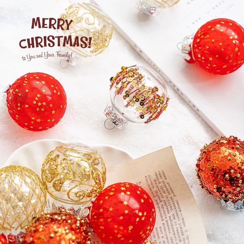 Рождественское украшение рождественское мяч прозрачный мяч пустой сердце мяч Рождественский елка подвеска