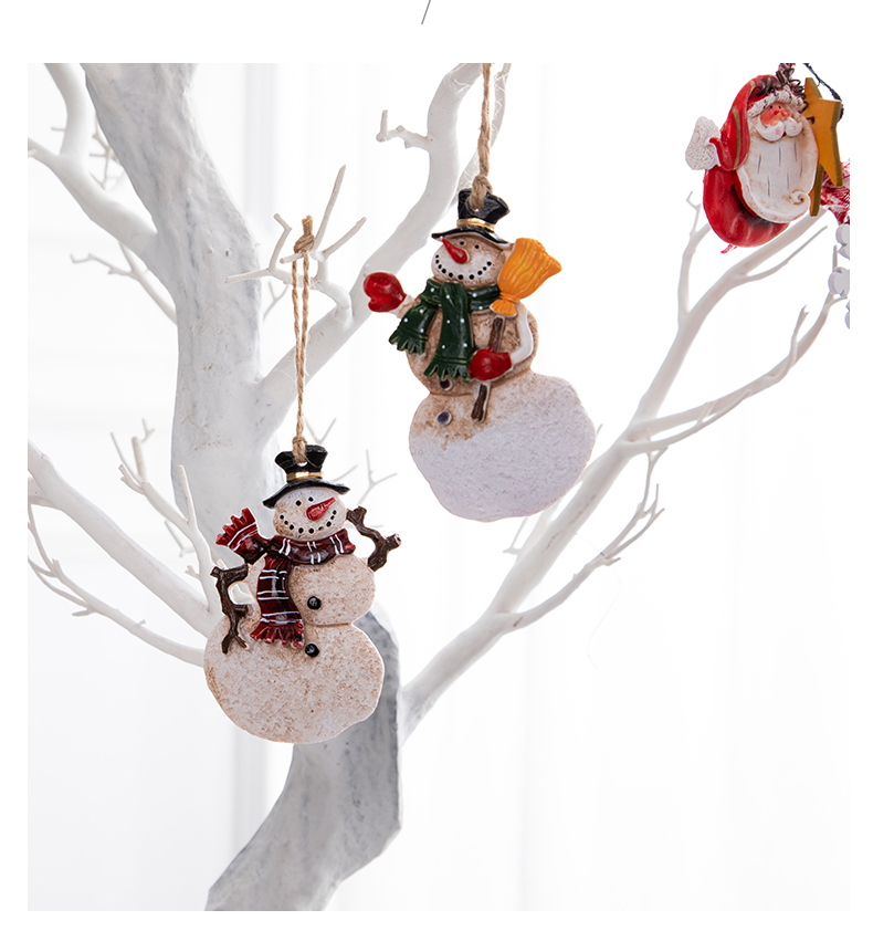 Christmas Cartoon Style Snowman Resin Party Hanging Ornaments display picture 1