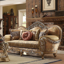 Eurostyle Extravaganza Living-room Solid Wood Cloth Art Sofa handmade Tea Table TV Cabinet Combo style Villa Sofa