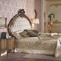 Solid wood bed European Princess double 1 8 m bed master bedroom wedding bed French luxury queen bedroom high-end furniture