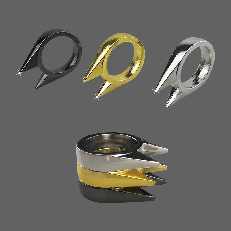 Bodycat ear finger ring finger ring pointing to tiger window breaker lady anti-wolf men outdoor supplies