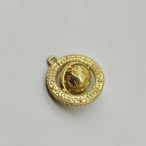 Brass key buckle pure copper car small pendant pendant with turnable section