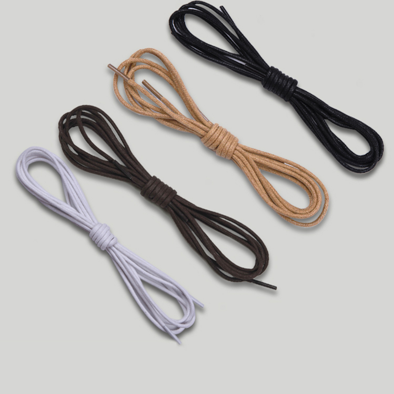 One pair buy 2 get 1 free leather shoes shoelaces men's and women's round waxed ankle boots martin boots with white black brown