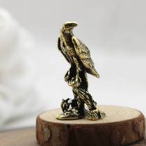 Pure Brass Old Eagle Bronze Sculpture Pendant Pendant Hanging Accessories Car Swing Piece Key Clasp Art.