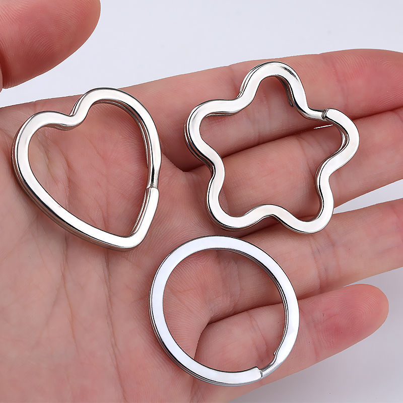 Key Ring, Metal, Thickened, Durable, Key Ring Set of 5, Hanging Buckle, Keychain, Accessory, Waist Buckle, Simple, Unisex