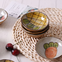 Creative handmade sauce saucer seasoning dish Japanese cute cartoon fruit small saucer vinaigrette plate ceramics