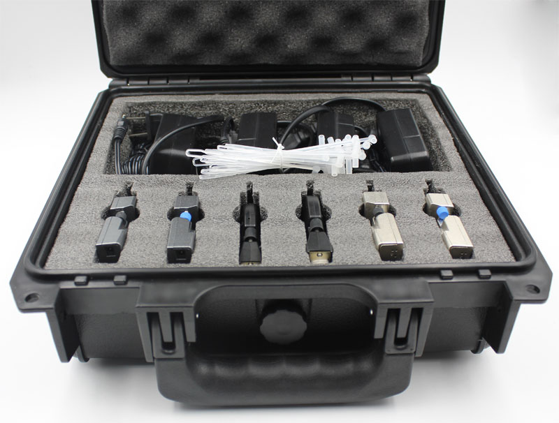 Single multimode 1 Core 2 Core 4 Core LED Large Screen DVI optical fiber extender Plastic Protective Case Safety Box Anti Tide Box