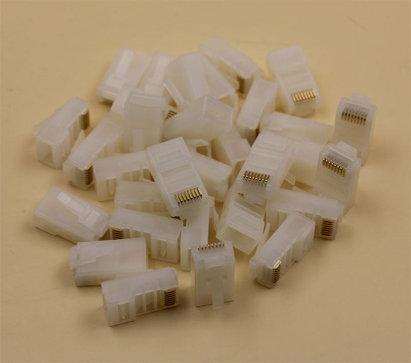 Large screen rental dedicated pure copper long network cable connector super 5 6 8-core gold-plated RJ45 network cable crystal head folding