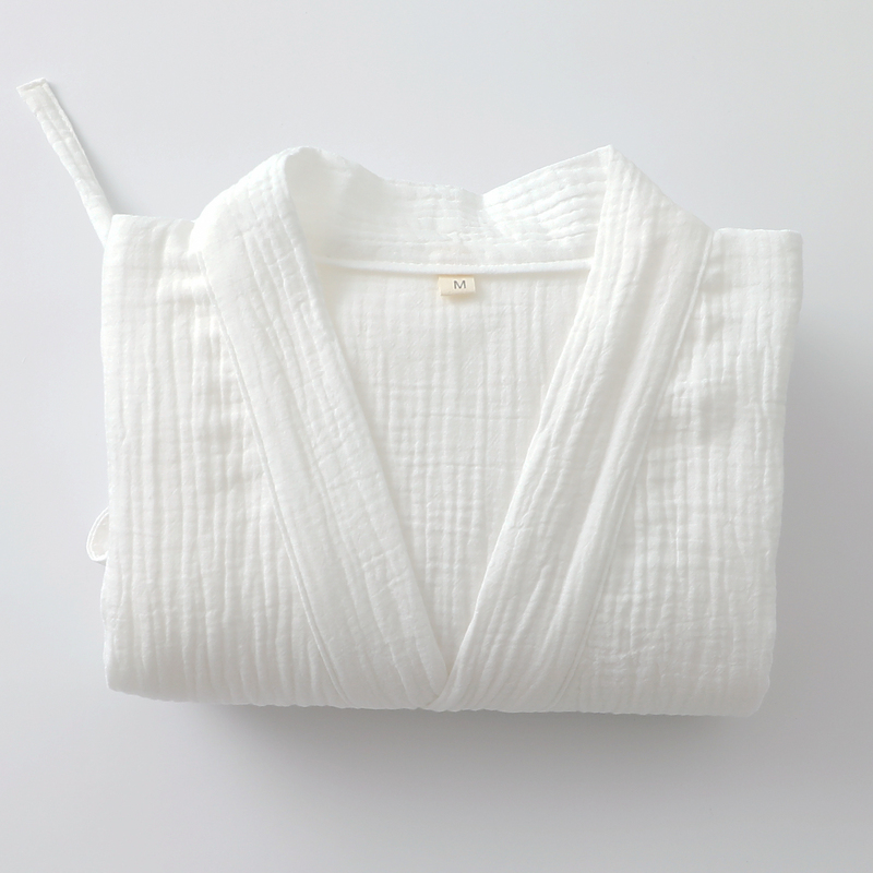 High-Quality All-Cotton White Bathrobe, Unisex, Washed Pure Cotton Gauze, Loose-Fitting, Drawstring Hanfu Bathrobe, Ancient Style Morning Robe, Thin High-Quality All-Cotton White Bathrobe, Unisex, Washed Pure Cotton Gauze, Loose-Fitting, Drawstring Hanfu Bathrobe, Ancient Style Morning Robe, Thin