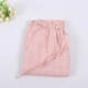 Cặp đôi mùa xuân, mùa thu và mùa hè quần pyjama quần vải cotton gạc nam và nữ quần ở nhà thấm hút mồ hôi thoáng khí rộng rãi phần eo cao kẻ sọc mỏng - Quần tây