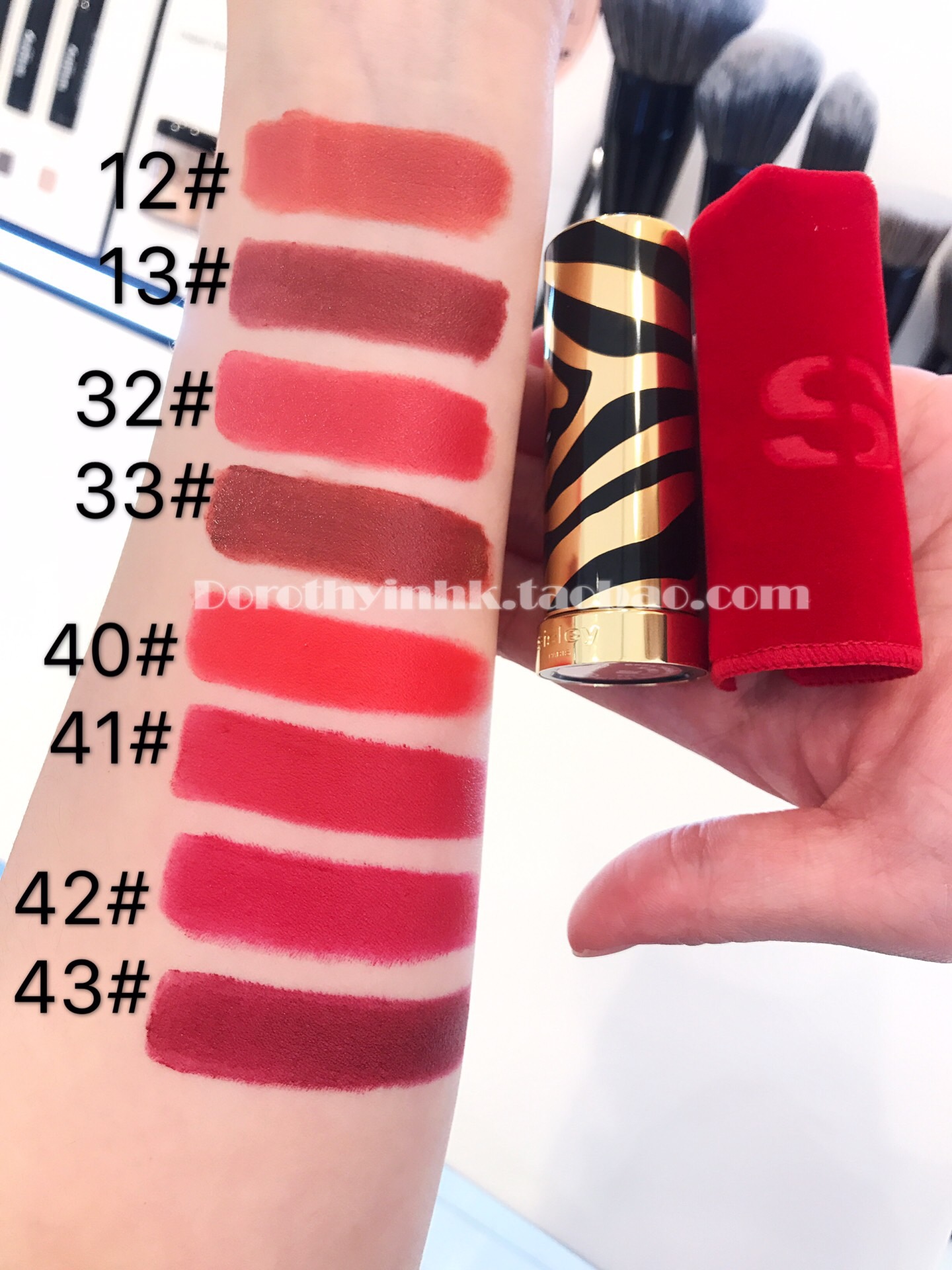 Spot Sisley SISLEY Son môi ngựa vằn Son môi nhung mờ 12 13 32 33 41 42 43 - Son môi son màu đỏ mận