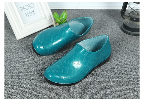 Mùa thu của phụ nữ giày nước thấp không thấm nước chống trượt ống ngắn giày đi mưa nông bảo hiểm lao động giày cộng với nhung giày cao su nữ nhà bếp giày giặt